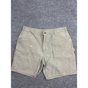 Vintage Carhartt Cargo Shorts Mens 40 Beige Canvas Work Utility Carpenter B25